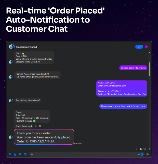MessOrder – AI Powered Messenger Chat-to-Order Auto Conversion & Dashboard Order Storage (SaaS)